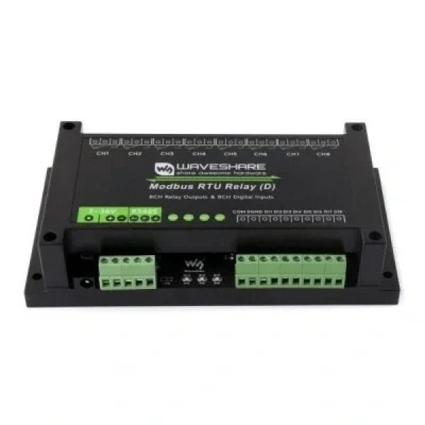 Endüstriyel 8 Kanallı Modbus RTU Ethernet Röle Modülü (D) - Dijital Giriş ve RS485 Arayüzü