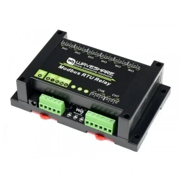 Endüstriyel 8 Kanallı Modbus RTU Röle Modülü - RS485 Arayüzü