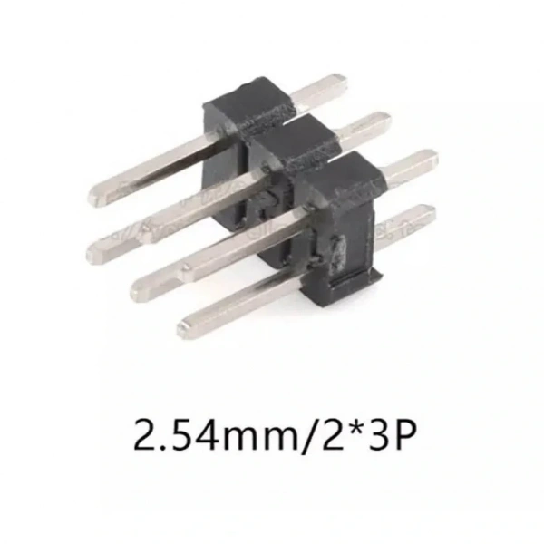 Erkek Pin Header 2x3 Pin (6Pin) 12 mm 2.54mm 2x3 180° İki Sıra
