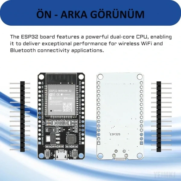 ESP32-WROOM-32 32S WiFi Bluetooth Çift Çekirdekli Geliştirme Kartı CP2102