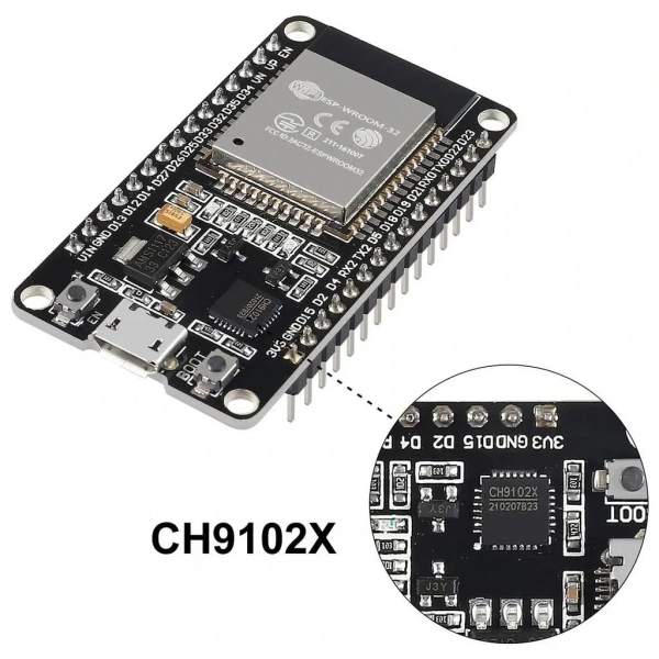 ESP32-WROOM-32 Wifi Bluetooth Geliştirme Kartı CH9102X