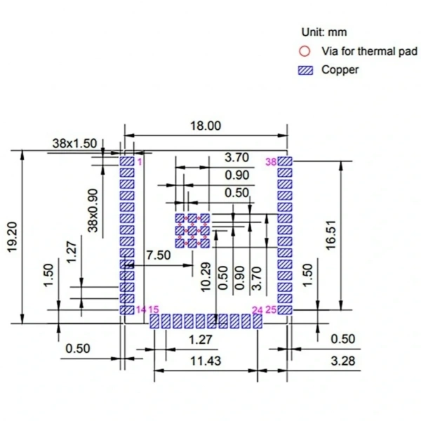 ESP32 WROOM 32U Wifi Bluetooth Modülü
