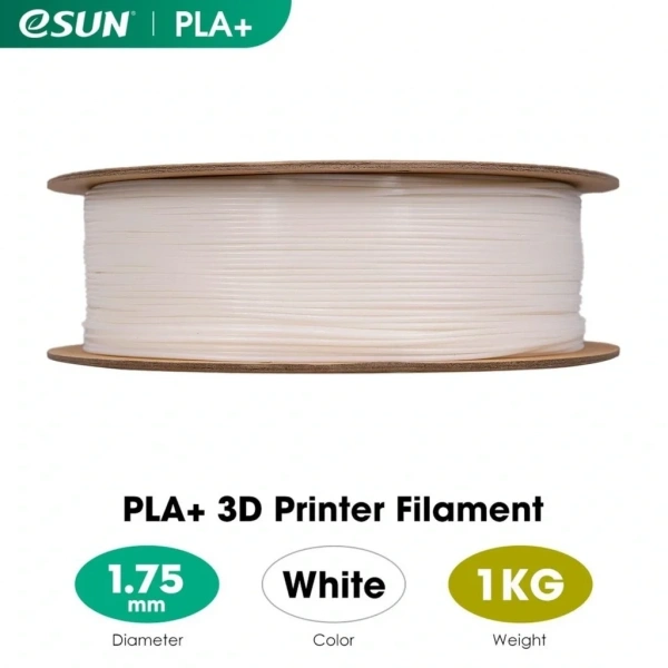 eSUN Beyaz Pla+ Filament 1.75mm 1 KG