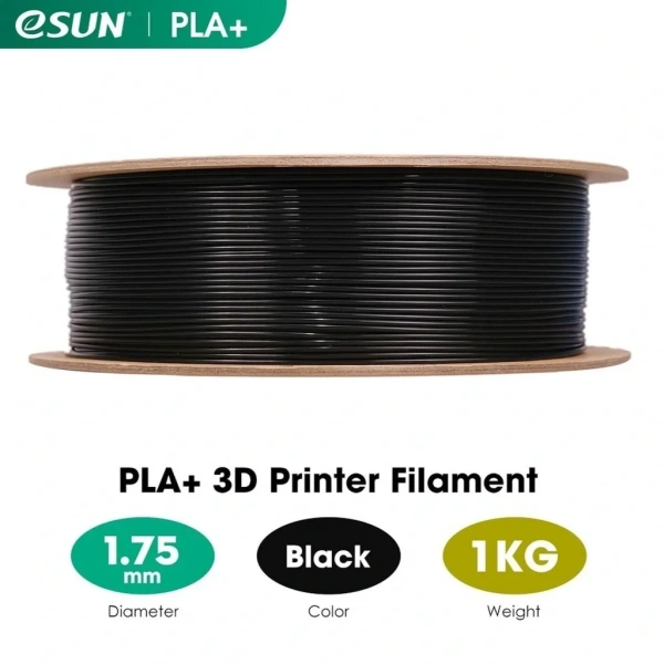 eSUN Siyah Pla+ Filament 1.75mm 1 KG