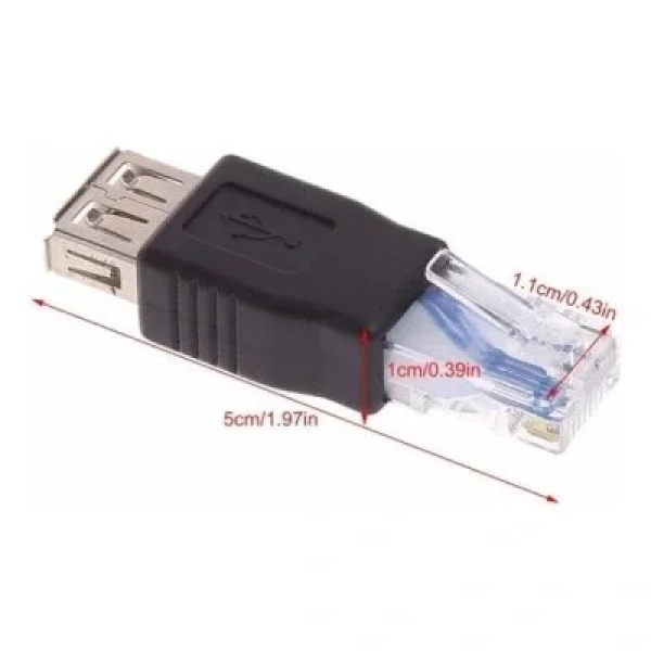 Ethernet RJ45 Erkek - USB Dişi Dönüştürücü Adaptör