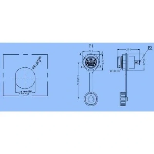 EW-USB3.0 Su Geçirmez USB Konnektör - Dişi