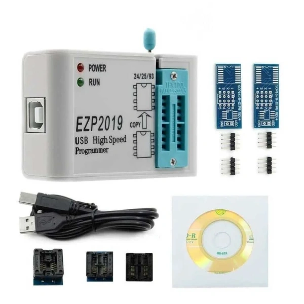 EZP2019+ EEPROM Bios USB SPI Programlayıcı +3 Çevirici Adaptör