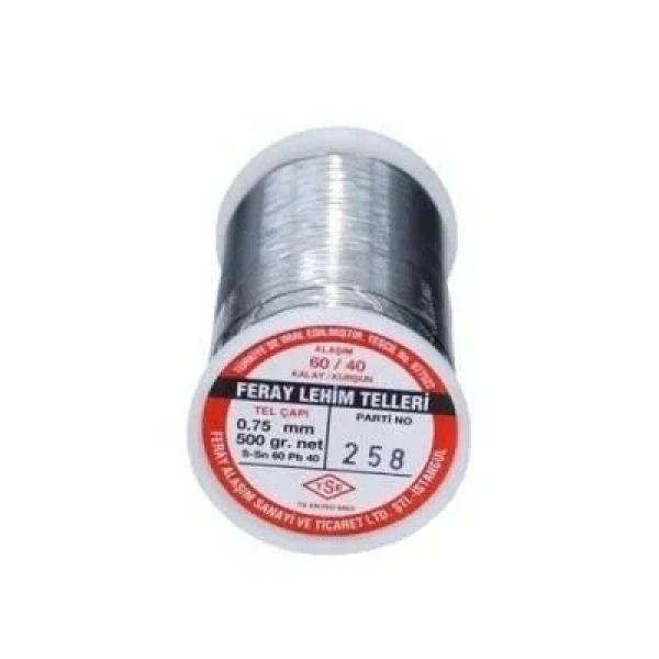 Feray 0.75 mm 500gr Lehim Teli (%60 Kalay / %40 Kurşun)