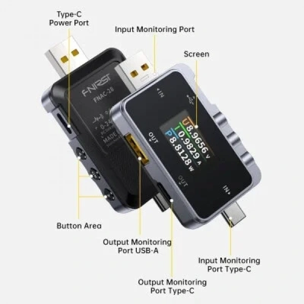 FNAC-28 2-in-1 Type-C+USB Test Cihazı