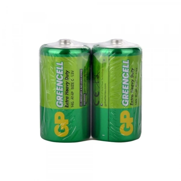 GP GP14G Greencell R14 Çinko C Orta Boy Pil 2li Shrink