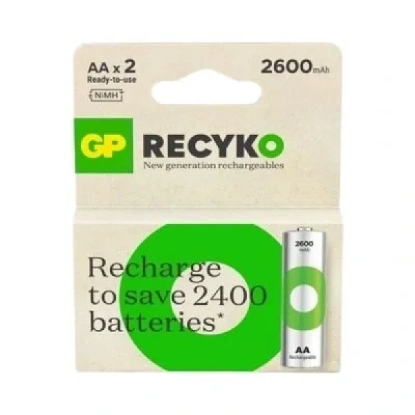 GP ReCyko+ 2li 2600mAh AA Şarj Edilebilir Pil