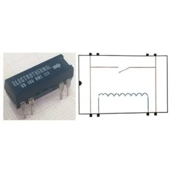 GR108 HW2 12V Reed Röle Tek Kontak N/O 12VDC 0.5A