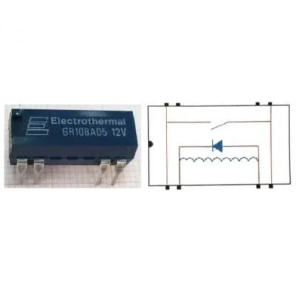 GR108AD5 12V Reed Röle Tek Kontak N/O 12VDC 0.5A