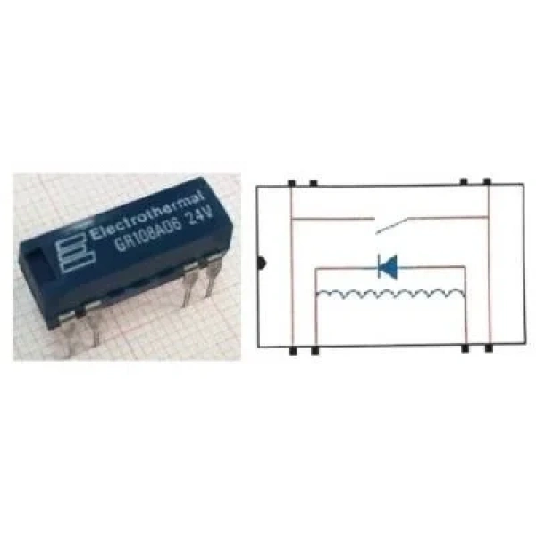GR108AD6 24V Reed Röle Tek Kontak N/O 24VDC 0.5A