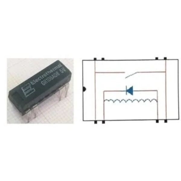 GR108AD6 5V Reed Röle Tek Kontak N/O 5VDC 0.5A
