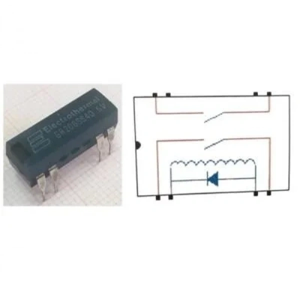 GR208-S840-5V Reed Röle Çift Kontak N/O 5VDC 0.5A