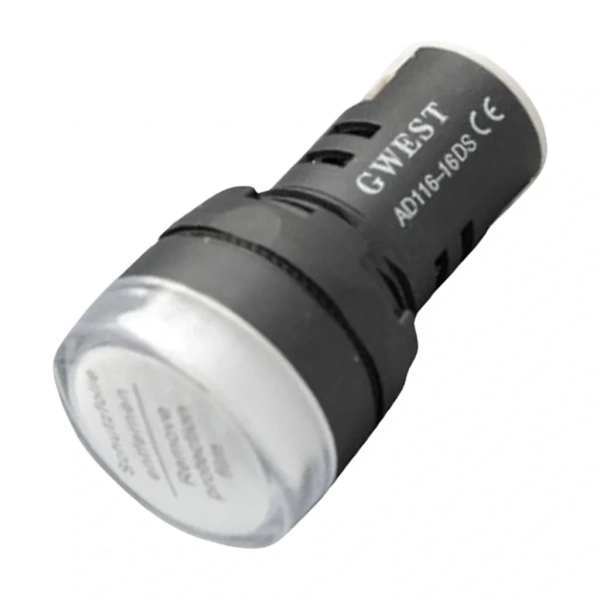 Gwest 16-B 16mm Beyaz Ledli Sinyal Lambası 220V