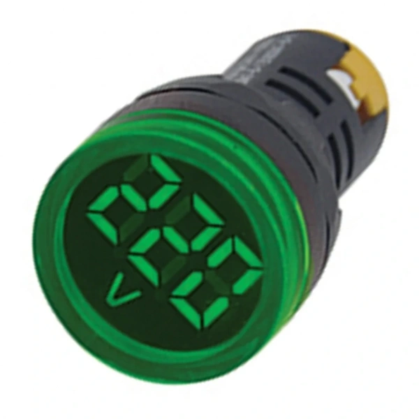 Gwest 22 VS-Y 22mm AD-116 Serisi Yeşil Voltmetre 24-550V
