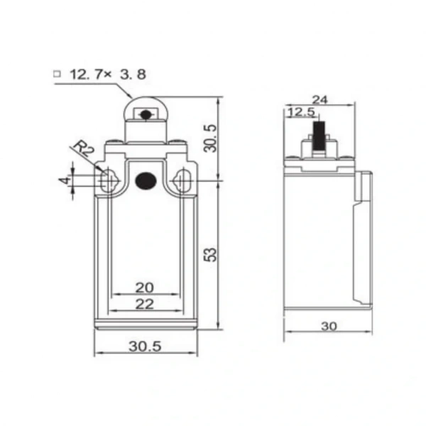 Gwest GLS-103R Dikey Metal Makaralı Resetli Limit Switch 1NO + 1NC