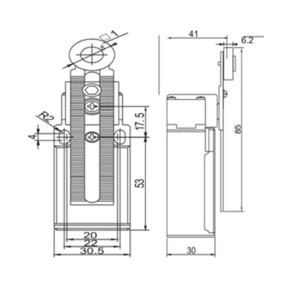 Gwest GLS-131 Ayarlanabilir Metal makaralı Limit Switch