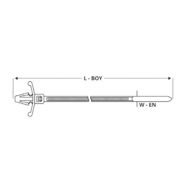 Gwest GTP 100 M 100x2.5mm Distanslı Kablo Bağı 100 Adet