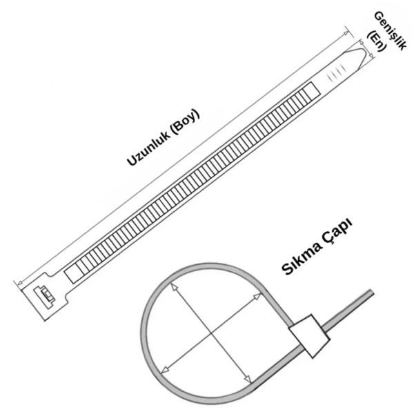 GWEST Kablo Bağı GT 150 IS 150x3,6mm Sarı (100 adet)