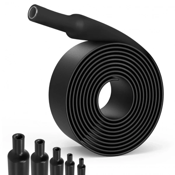 Gwest Woer Isı İle Daralan Makaron Siyah Çap:32mm 50 Metre