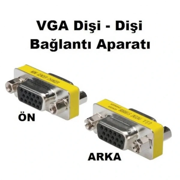 HD15 VGA-VGA Dişi-Dişi (F2F) 15 Pin Adaptör