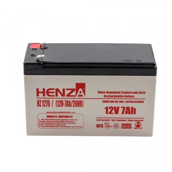 Henza HZ1270 12V 7Ah Bakımsız Kuru Akü