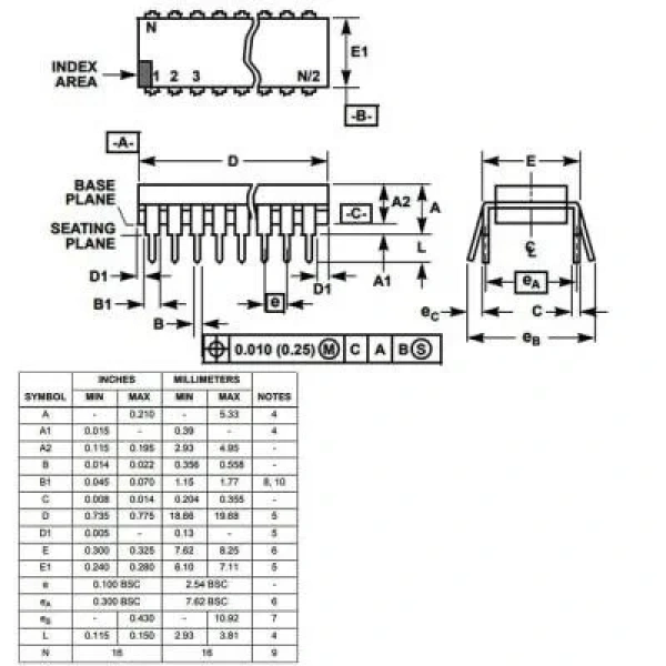 HIP4082IP DIP-16 Mosfet Sürücü Entegresi