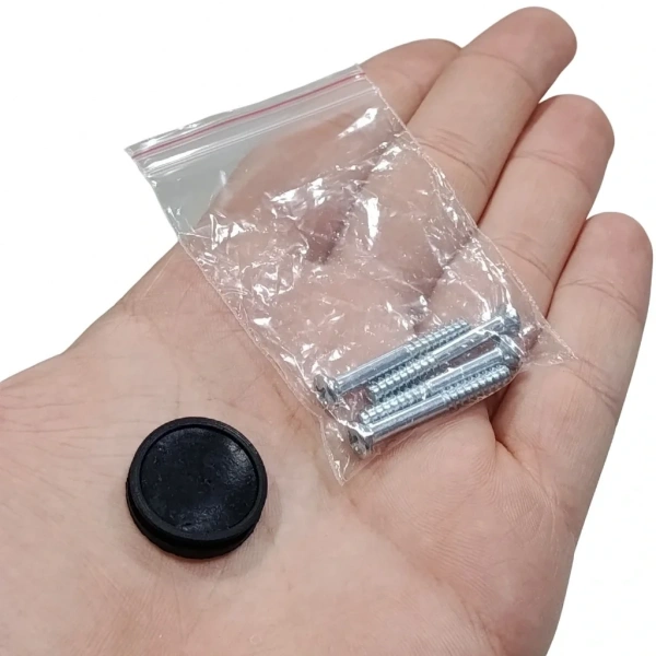 HJ9 22mm Buton Kutusu Gri-Siyah Tekli