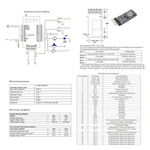 HM-10 CC2541 Bluetooth Modülü HM10 Bluetooth 4.0