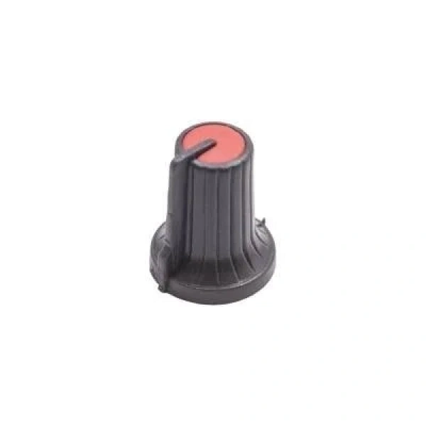HT500 15mm Potansiyometre Düğmesi Siyah-Kırmızı