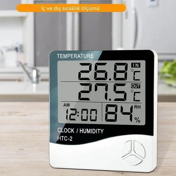 HTC-2 Saatli Nem Ölçer ve Termometre