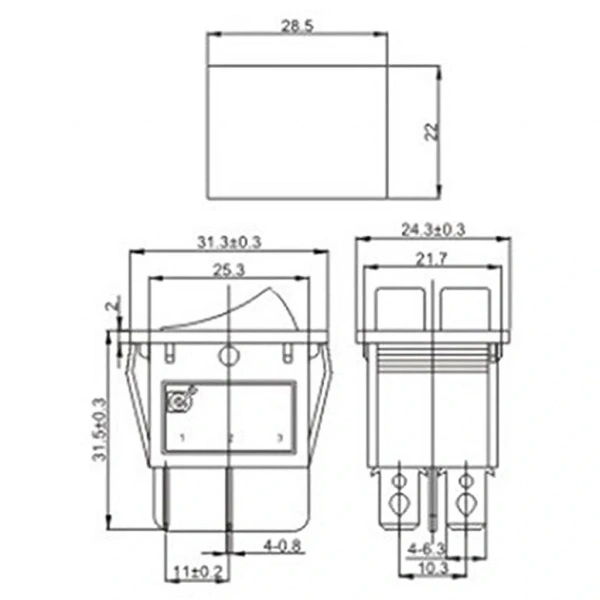 IC-101 İkili Işıklı Anahtar KCD2-2101-A Kalite