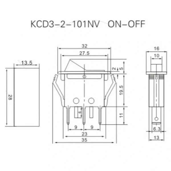 IC-113-8 Tekli Anahtar Işıklı On-Off 3P