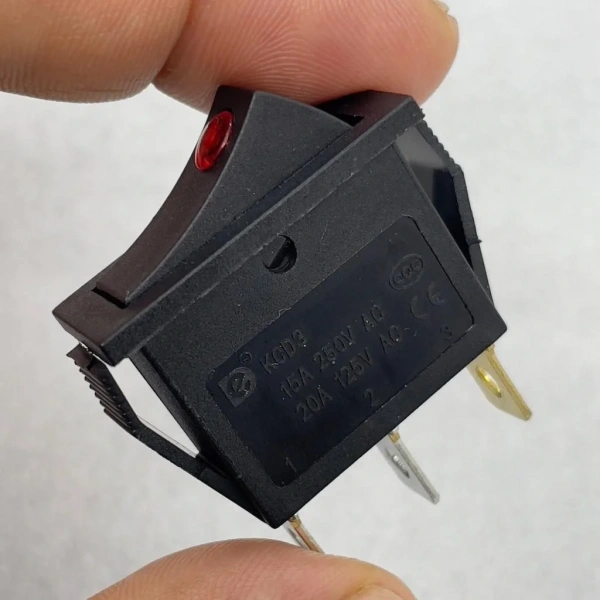 IC-113A Dar Nokta Işıklı Anahtar On-Off Siyah