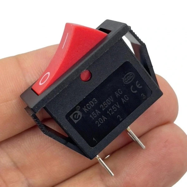 IC-114 Tekli Dar Işıksız Anahtar On-Off 2P Kırmızı