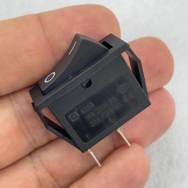 IC-116 Dar Işıksız Yaylı Anahtar Off-Mom 2P Siyah