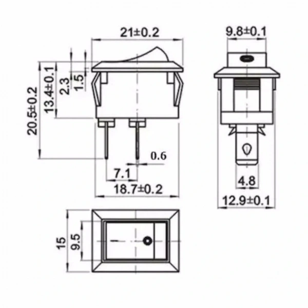 IC-120 Mini Işıksız Yükseltici Devre Anahtarı