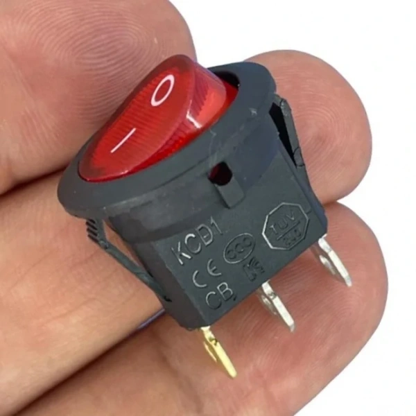 IC-131-0 Mini Yuvarlak Işıklı Anahtar 220V 3P