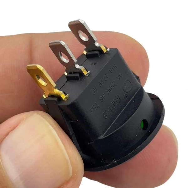 IC-131 Yuvarlak Işıklı Anahtar On-Off 3P Yeşil