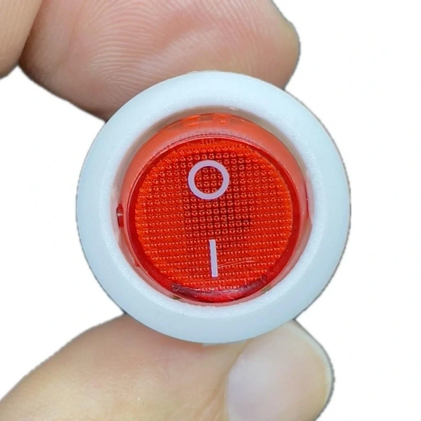 IC-131B Yuvarlak Işıklı Anahtar On-Off 3P Beyaz
