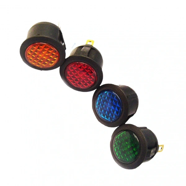 IC-131D Yuvarlak Sinyal Lambası Yeşil 12V DC (LED)