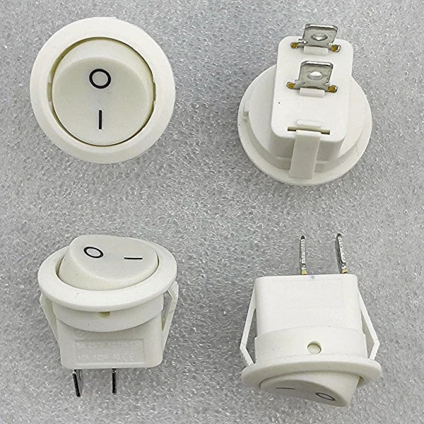 IC-133A Yuvarlak Işıksız Anahtar On-Off 2P Beyaz