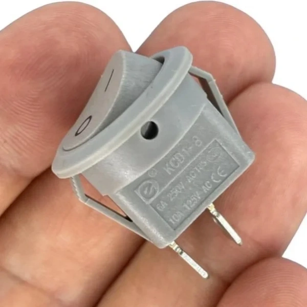 IC-133B Gri Yuvarlak Anahtar Işıksız ON-OFF 2P