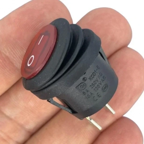 IC-133W Su Geçirmez Yuvarlak Işıksız Anahtar ON-OFF 2P