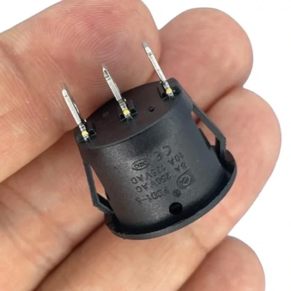 IC-134-2 Yaylı Yuvarlak Işıksız Anahtar (ON)-OFF-(ON) 3P