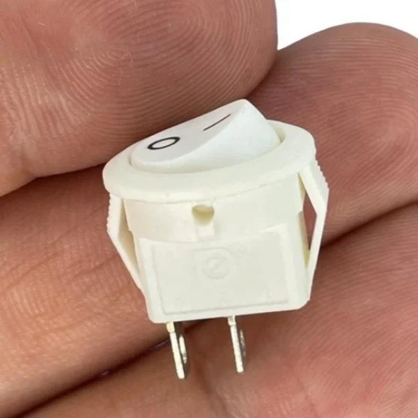 IC-134E Beyaz Yuvarlak Anahtar Işıksız On-Off 2P
