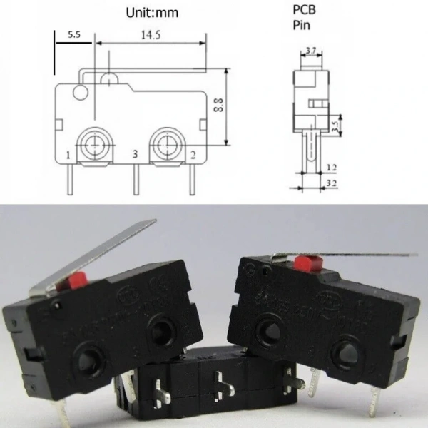 IC-166-0 Paletli Micro Switch İğne PCB Bacak